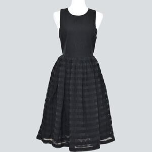 HARLYN Women's Black & White Fit & Flare Cocktail/ Party Dress Size L